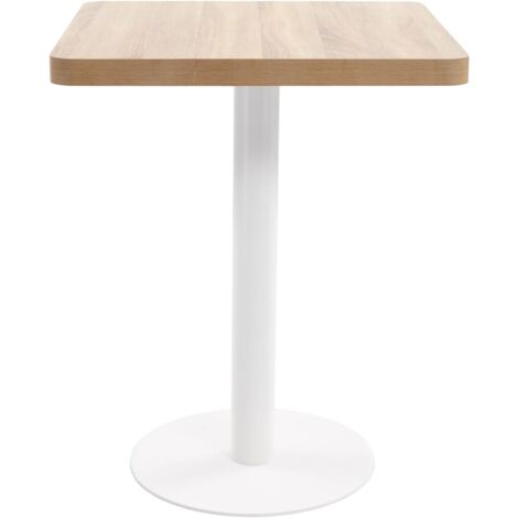 The Living Store Bistrotisch Hellbraun 60x60 cm MDF Esstisch