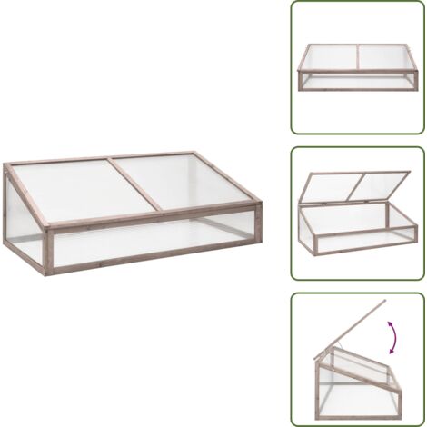 Gewächshäuser - Living Gewächshaus Grau 110x58,5x39 cm Tannenholz