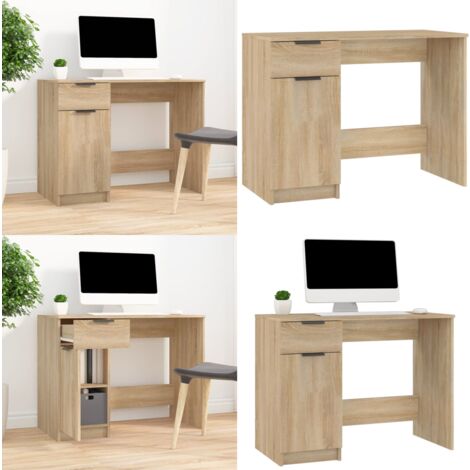 Schreibtisch Sonoma-Eiche 100x50x75 cm Holzwerkstoff - Schreibtisch - Bürotisch - Home Office - Holzwerkstoff - Sonoma-Eiche - Home & Living