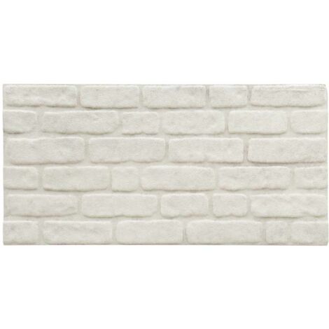 The Living Store 3D-Wandpaneele 10 Stk. Weiß Backstein-Optik EPS ...