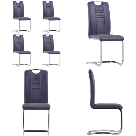 VEVOR Esszimmerstühle 4er Set - Gepolsterte PVC Stühle 136kg Belastbar - Modern Schwarz