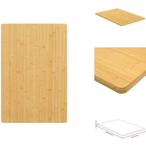 Tischplatte 60x100x1,5 cm Bambus Bambus Platte Esstischplatte