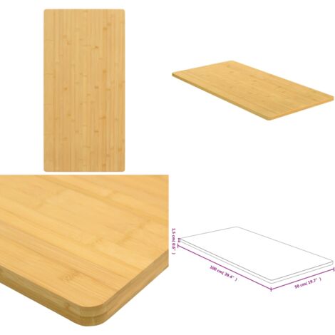 Tischplatte 50x100x1,5 cm Bambus Bambus Platte Esstischplatte