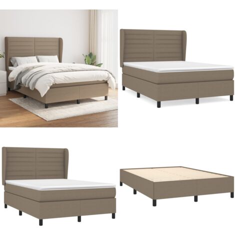 Boxspringbett mit Matratze Taupe 120x190 cm Stoff