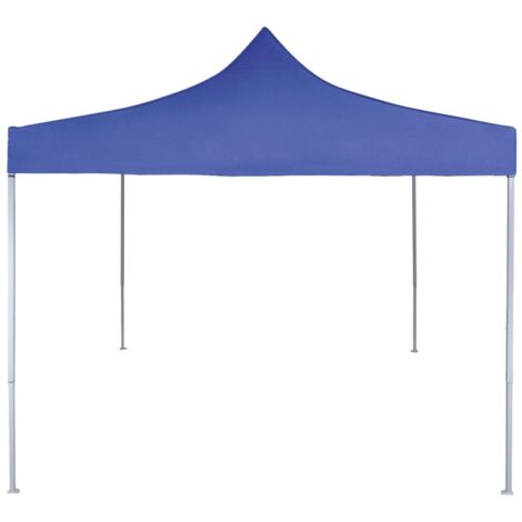 ProfiPartyzelt Faltbar 2×2 m Stahl Blau Outdoor Event Zelt