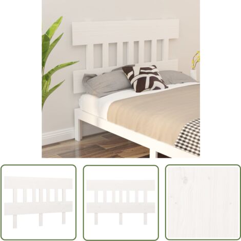 Tino Tech Bettkopfteil 160x80 Cm Weiß - Klassisches Headboard Aus Holzwerkstoff