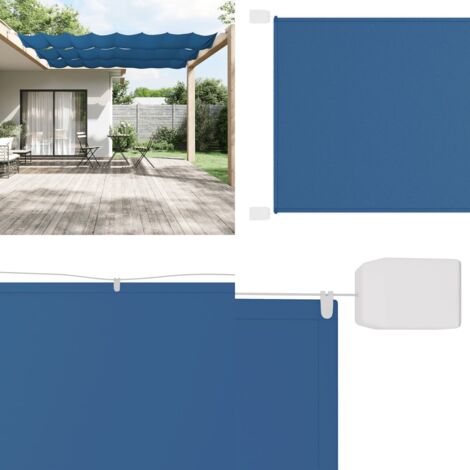 Senkrechtmarkise Blau 100x800 cm OxfordGewebe Balkon Markise