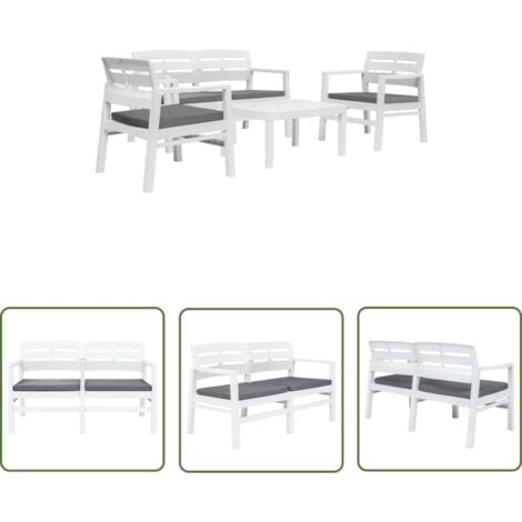 4-teiliges Gartenmöbel Set Akazienholz - Esstisch Mit 2 Stühlen & Bank Für Balkon