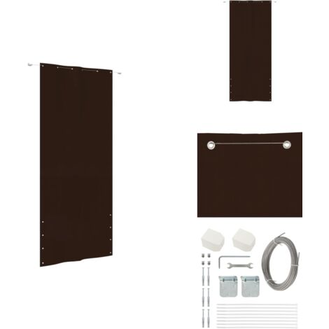 BalkonSichtschutz Braun 120x240 cm OxfordGewebe Balkon Sichtschutz