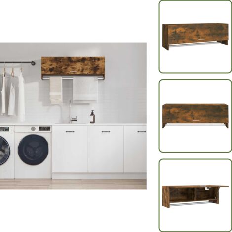 Kleiderschrank Räuchereiche 100x32,5x35 cm Holzwerkstoff - Holzschrank - Kleiderschrank - Garderobe - Kommode - Möbel (1/5)