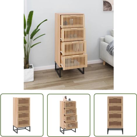 The Living Store Highboard 40x30x95 cm Holzwerkstoff - Sideboard - Hochschrank - Wohnzimmermöbel - Regal - Aufbewahrung (1/5)