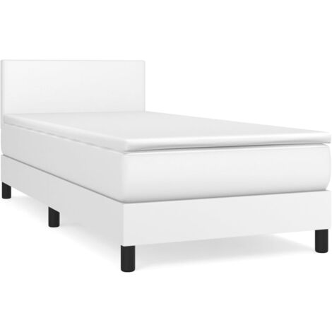 Elegantes Weisses Bett 100x200 Ebenbild
