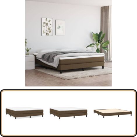 Boxspringbett mit Matratze Dunkelbraun 180x200 cm Stoff - Boxspringbett - Doppelbett - Bettenrahmen - Matratze - Matratzenauflage (1/5)