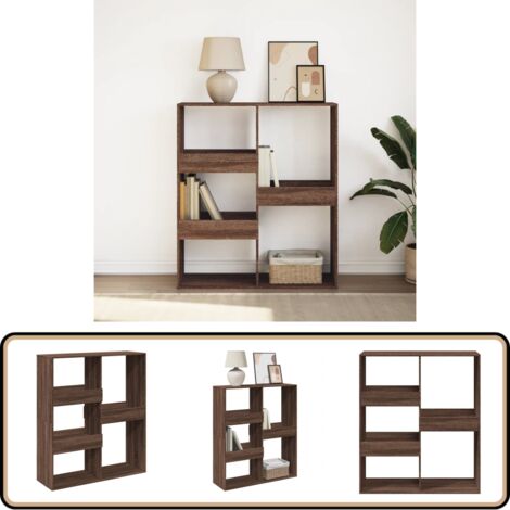 VidaXL Bücherregal Stapelbar 30x30x80cm - Schwarz Eichenoptik Regal Für Büro & Wohnung