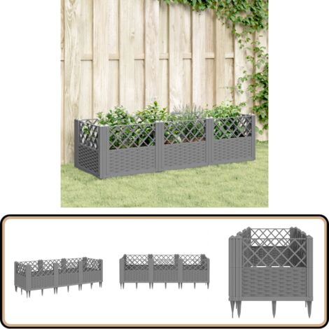 Xichuzi Pflanzkasten Mit Rankgitter - Weißer Pflanzkübel 42,5x42,5x28,5 Cm