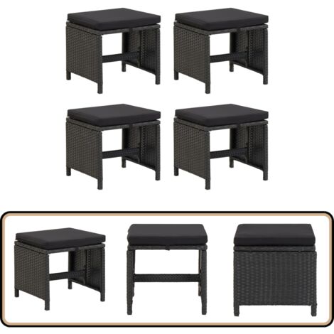 Sitzhocker HWC-G31, Pouf Sitzkissen Sitzsack Gartenhocker, Aufblasbar In-/Outdoor Spun Poly 29x55cm ~ Blatt-Design