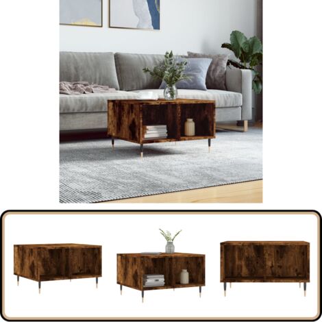 Couchtisch Räuchereiche 60x50x36,5 cm Holzwerkstoff - Couchtisch ...