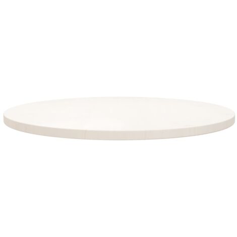 Runde Tischplatte Weiß – Ø50 X 3 Cm, Massives K Produktbild-Vorschau 3