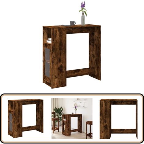 Bartafel met rekken 101x40x103,5 cm bewerkt hout bruin eiken