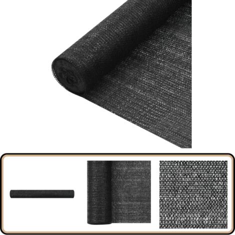 Gecheer Gartenzaun Sichtschutz - 2x25m HDPE Zaunblende Schwarz