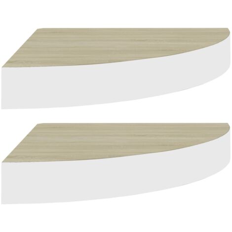 Schweberegale 2 Stk. Hochglanz-Weiß 60x23,5x3,8 Cm MDF - Schweberegale - Wandregale - Regalset