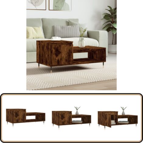 Couchtisch Räuchereiche 100x50x45 cm Holzwerkstoff - Couchtisch ...