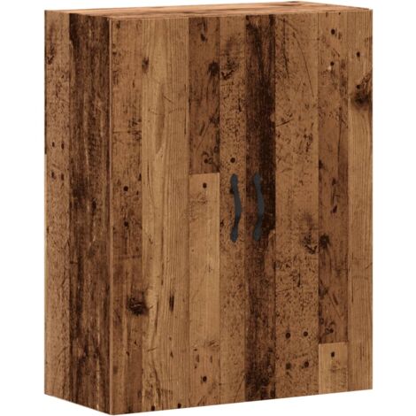 vidaXL Wandkast Met Glazen Deuren - Oud Hout - Opslag voor Woonkamer vidaXL Wandkast Met Glazen Deuren - Oud Hout - Opslag voor Woonkamer