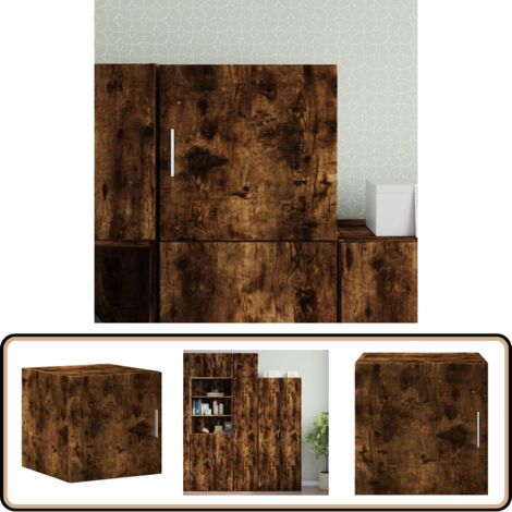 Wandschrank Räuchereiche 40x42,5x40 cm Holzwerkstoff - Wandregal - Holzschrank - Regal - Deko - Möbel (1/5)