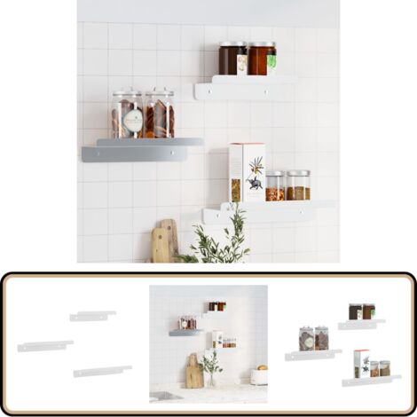 VidaXL Wandregale 3er Set – Räuchereiche, 80x18x18 Cm, Holzwerkstoff, Max. 5 Kg Pro Regal