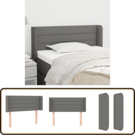 Kopfteil Aura In Dunkelgrauem Stoff – Modernes Wand-Kopfteil Für Dein Bett (140x60 Cm, Inkl. Montagezubehör)