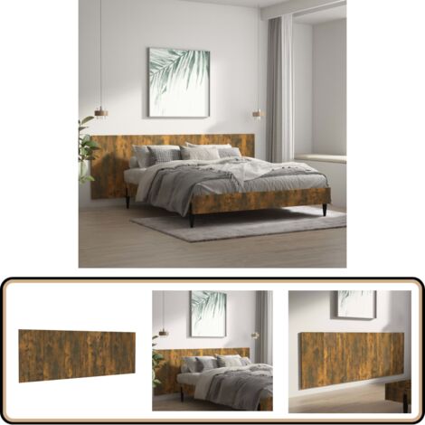 Wand Kopfteil Räuchereiche 240x1,5x80 cm Holzwerkstoff - Wandkopfstütze ...