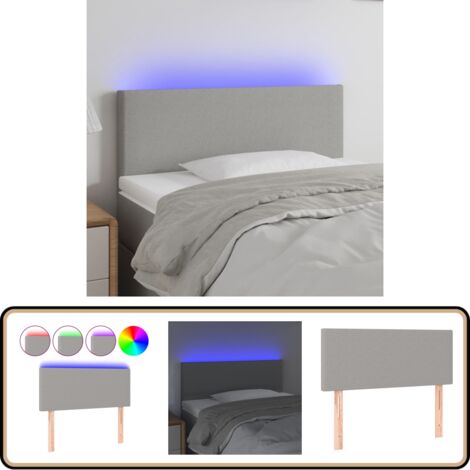 Testiera Letto A LED VidaXL – Luci Blu, Tessuto, Altezza Regolabile 78-88 Cm