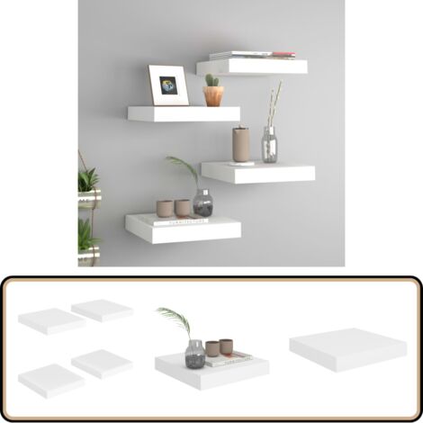 SOFE Schweberegale Aus Holz In Weiß – Minimalistisch, Stabil & Platzsparend – Ideal Für DIY-Wandregale