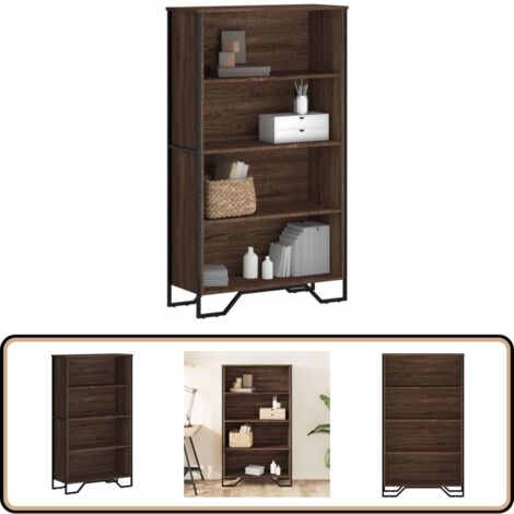 vidaXL Bücherregal Braun Eichen-Optik 80x31x137,5 cm Holzwerkstoff (1/5)