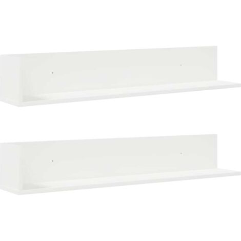 Wandschappen 2 st 100x16,5x16,5 cm spaanplaat betongrijs | -nl