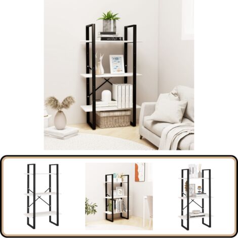 Standregal Weiß 60x30x105 cm Massivholz Kiefer - Holzregal - Stehregal - Bücherregal - Wohnwandregal - Speicherplatz (1/5)