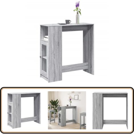 Bartafel met rekken 101x40x103,5 cm bewerkt hout wit