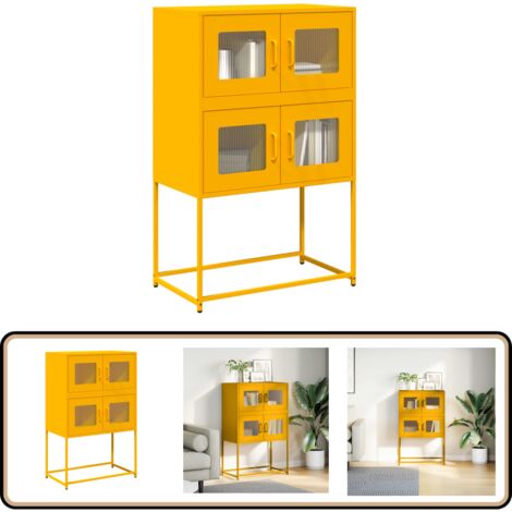 VidaXL Bistrotisch Klappbar Senfgelb - 50x71cm Outdoor Tisch