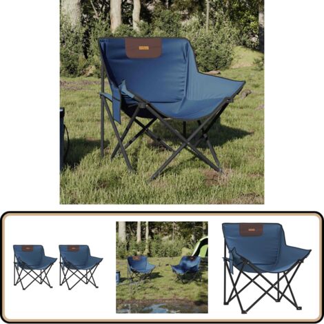 Campingsthle 2 Stk. mit Tasche Klappbar Blau - Campingstuhl - Klappstuhl -  Gartenstuhl - Outdoor Stuhl - Picknickstuhl