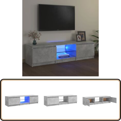 FUSOU TV Schrank Mit Halterung - Lowboard Mit LED Beleuchtung Für TV Bis 70 Zoll Vintagebraun