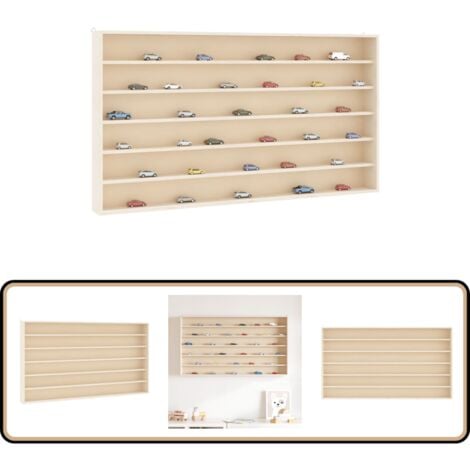 VidaXL Sammlervitrine Holz 60 Fächer - Wandregal Für Sammlerstücke & Deko
