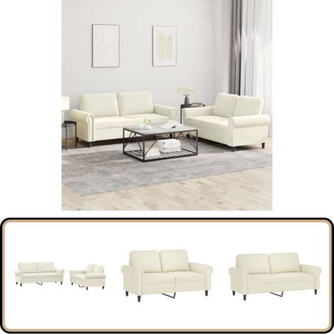 Emmtore Sofagarnitur Samt Grün - Modernes 3+2+1 Sofa Set Mit Hocker & Kissen