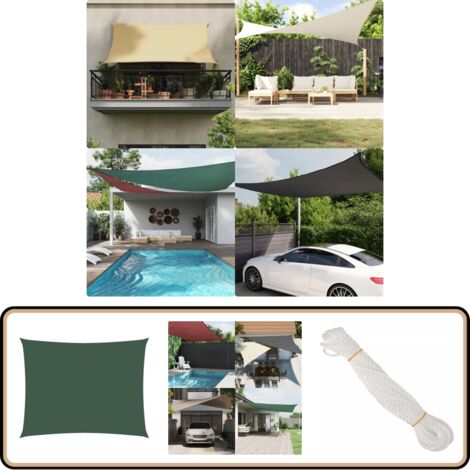 Sonnensegel 2,5x3,5 M, Rechteckig, 95% UV-Schutz, Mit Edelstahl-Ösen – Schattenspender Für Garten, Terrasse & Camping (Weinrot)