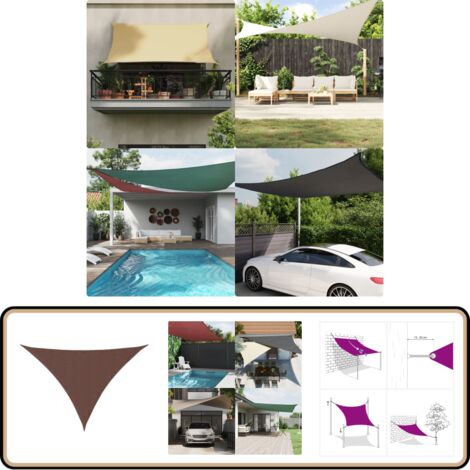 Sonnensegel Dreieckig 3x6m – UV-Schutz, Wasserdicht, Mit Mittlerer Elastizität, Rot, Für Terrasse & Garten