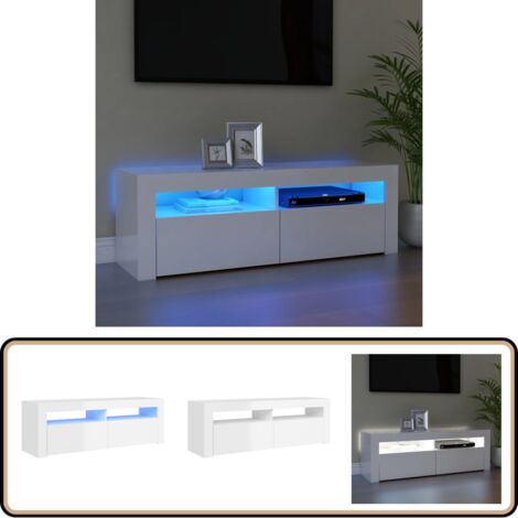 Xisilla TV Lowboard 180cm Weiß - Moderner TV Schrank Mit Doppeltüren Und Großem Stauraum