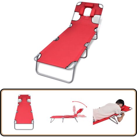 Ronyme Liegestuhl Kopfkissen Rot - Kopfstütze Für Strand Und Pool