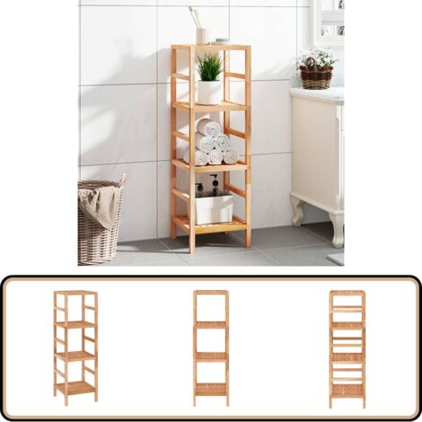 Badregal 35,5x35,5x112,5 cm Massivholz Nussbaum - Holzregal - Nussbaum ...