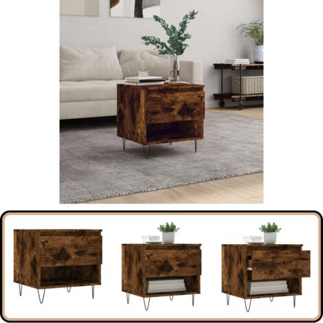 Couchtisch Räuchereiche 50x46x50 cm Holzwerkstoff - Couchtisch ...