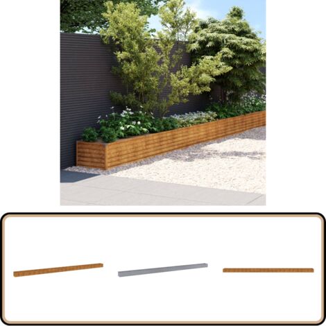Willood Hochbeet Aus Cortenstahl – 960x50x36 Cm, Wetterfest, Viel Platz Für Gemüse & Blumen Auf Balkon & Garten