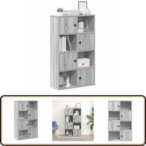 Libreria VidaXL Grigio Sonoma - 60x24x101.5cm Truciolato